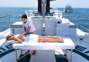 private spa massage service on yachts and boats in Gocek bay Fethiye Muğla Turkey