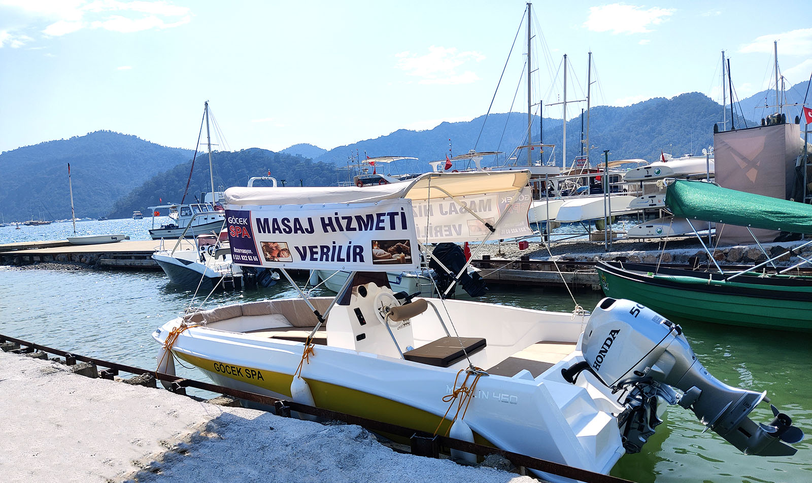 Göcek Fethiye massage and spa service on yachts